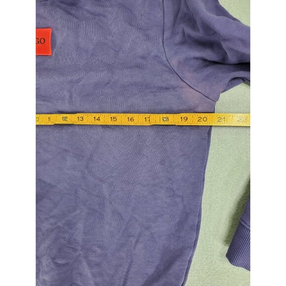 SET Hugo Boss Sz M Diragol Biz Purple Box Logo Sweatshirt Shorts French Terry - Picture 7 of 11